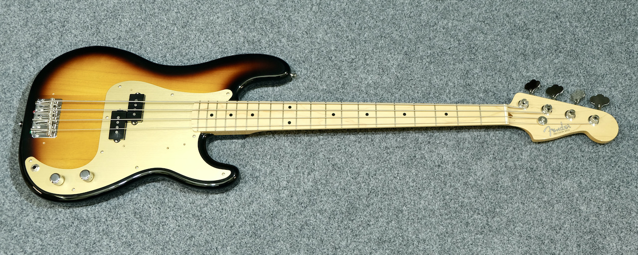 fender p bass gold plate